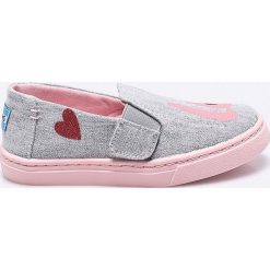 Toms - Tenisówki dziecięce Luca. Szare trampki dziewczęce marki Toms, z materiału, z okrągłym noskiem. Za 159,90 zł.