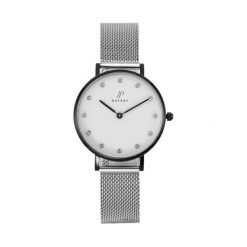 Zegarek JP Gatsby Zegarek damski Aiolith Black White / Silver JPG1021 uniwersalny. Szare zegarki damskie JP Gatsby. Za 359,10 zł.