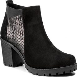 Buty zimowe damskie: Botki LANQIER – 41C470 Czarny