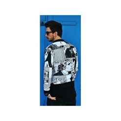 Bluzy damskie: BLUZA BUTTON BOMBER BLOUSE COMICS UNISEX KOMIKS
