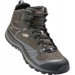 Keen Terradora Mid Wp W Raven/Rose Dawn Us 8,5 (39 Eu). Czerwone buty sportowe damskie marki Keen, bez wzorów, z tkaniny, eleganckie. W wyprzedaży za 499,00 zł.