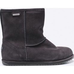 Emu Australia - Botki Brumby Lo Teens. Czarne botki damskie na obcasie EMU Australia, z materiału, na wysokim obcasie. Za 449,90 zł.