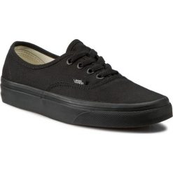 Tenisówki VANS - Authentic VN000EE3BKA Black/Black. Czarne trampki i tenisówki damskie Vans, bez wzorów, z gumy, bez zapięcia. W wyprzedaży za 179,00 zł.