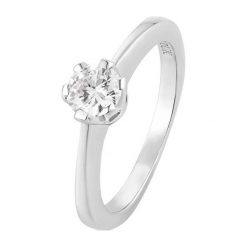 Wyjątkowy Pierścionek Złoty - złoto 585, Brylant 0,46ct. Żółte pierścionki damskie W.KRUK, z brylantem, złote. Za 10590,00 zł.