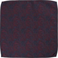 Bordowa Elegancka, Męska Poszetka - ALTIES - Orientalny Wzór POSZALTTANIA0226. Czerwone poszetki męskie Alties, bez wzorów, z materiału, eleganckie. Za 16,90 zł.