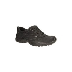 Buty Casu Czarne półbuty skórzane sznurowane MXC6143-L. Czarne trampki męskie Casu, bez wzorów, na sznurówki. Za 118,99 zł.