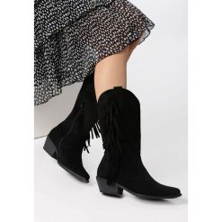 Czarne Kowbojki Eliza. Czarne kozaki damskie Born2be, na wiosnę, eleganckie, na zamek. Za 219,99 zł.