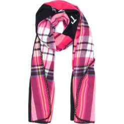 TWINSET Szalik Czarny Różowy. Różowe szaliki damskie Twinset, w kratkę, z materiału. Za 447,95 zł.
