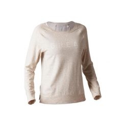 Koszulka długi rękaw Gym & Pilates 500 damska. Brązowe bluzki damskie marki DOMYOS, xs, z elastanu. Za 39,99 zł.