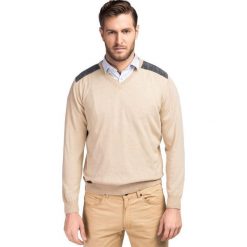 Sweter FABRIZIO K SWE000067. Szare swetry męskie Giacomo Conti, m, bez wzorów, z wełny, eleganckie, bez kołnierzyka, bez kaptura. Za 199,00 zł.