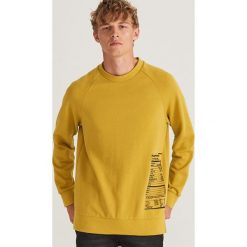 Bluza z bawełny organicznej - Zielony. Zielone bluzy męskie Reserved, xl, bez wzorów, z bawełny, bez kołnierzyka, bez rękawów, bez kaptura. W wyprzedaży za 39,99 zł.