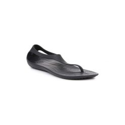 Sandały Crocs Sexi Flip Women 11354-060. Czarne klapki damskie Crocs, bez wzorów, bez obcasa, bez zapięcia. Za 129,00 zł.