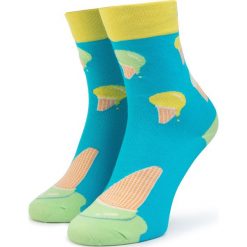 Skarpety Wysokie Unisex CUP OF SOX - Przełam lody B Niebieskie Kolorowy Niebieski. Niebieskie skarpetki damskie Cup of sox, bez wzorów, z elastanu. Za 24,00 zł.