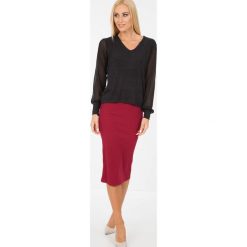 Bordowa Spódniczka Midi BB20870. Czerwone spódniczki damskie Fasardi, s, bez wzorów, midi. Za 39,00 zł.