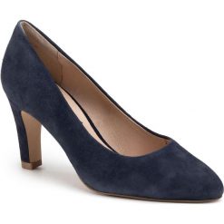Półbuty CAPRICE - 9-22400-24 Ocean Suede 857. Niebieskie czółenka damskie Caprice, bez wzorów, ze skóry, bez obcasa, na obcasie. Za 249,90 zł.