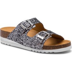 Klapki SCHOLL - Glam Ss 2 F27408 1047 370 Glitter. Szare klapki damskie Scholl, z aplikacjami, z materiału. W wyprzedaży za 249,00 zł.