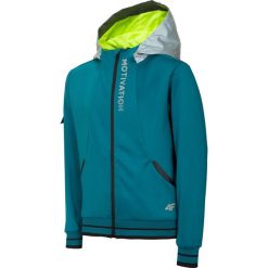 Bluza chłopięca (122-164) JBLM401A - morska zieleń. Żółte bluzy chłopięce marki 4F JUNIOR, bez wzorów, z materiału, eleganckie, bez rękawów. Za 89,99 zł.