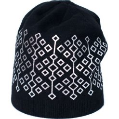 Czapka damska Elegant geometry czarno srebrna. Czarne czapki zimowe damskie Art of Polo. Za 61,09 zł.
