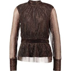 Bluzki asymetryczne: Gestuz REAGAN BLOUSE Bluzka z długim rękawem black copper