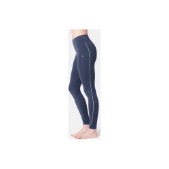 Legginsy slim Gym & Pilates 510 damskie. Niebieskie legginsy damskie DOMYOS, s, w paski, z elastanu. Za 59,99 zł.