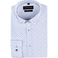 Koszula SIMONE KDBE000773. Białe koszule męskie Giacomo Conti, m, bez wzorów, z elastanu, klasyczne, z dekoltem w serek, z długim rękawem. Za 259,00 zł.