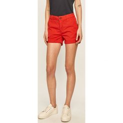 Pepe Jeans - Szorty Balboa. Czerwone szorty damskie Pepe Jeans, bez wzorów, z bawełny, casualowe. Za 199,90 zł.
