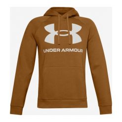 Under Armour Rival Fleece Big Logo Bluza Brązowy Pomarańczowy. Pomarańczowe bluzy męskie Under Armour, m, bez wzorów, z bawełny, bez kołnierzyka, bez rękawów, bez kaptura. Za 257,95 zł.