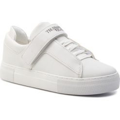 Sneakersy TRUSSARDI JEANS - 79A00316 W001. Białe półbuty damskie Trussardi Jeans, z jeansu. W wyprzedaży za 479,00 zł.