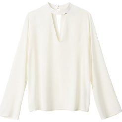 Bluzki damskie: Bluzka z kołnierzem choker, długi rękaw