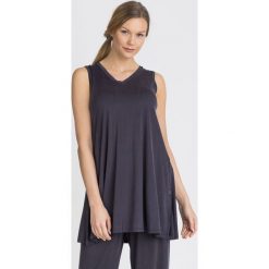 BLUZKA BRAVA Max Mara Leisure. Niebieskie bluzki damskie Max Mara Leisure, s, z aplikacjami, z elastanu, bez kołnierzyka, bez rękawów. Za 270,00 zł.