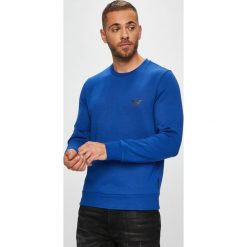 Emporio Armani - Bluza. Niebieskie bluzy męskie marki Emporio Armani, s, z bawełny, bez kaptura. W wyprzedaży za 299,90 zł.