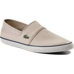 Tenisówki LACOSTE - Marice 218 1 Cam 7-35CAM0077NN1 Nat/Nat. Brązowe trampki męskie marki Lacoste, z gumy. W wyprzedaży za 199,00 zł.