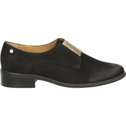 Mokasyny - 1362 137 NERO. Szare mokasyny damskie Venezia, z nubiku. Za 199,00 zł.