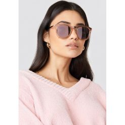 Le Specs Okulary przeciwsłoneczne No Smirking - Pink,Nude. Różowe okulary przeciwsłoneczne damskie aviatory Le Specs, okrągłe. Za 283,95 zł.