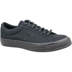 Converse One Star Ox 163380c 44,5 Czarne. Czarne buty sportowe męskie marki Converse, z tkaniny, bez zapięcia. W wyprzedaży za 299,99 zł.