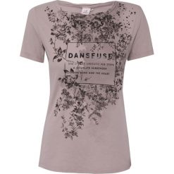 T-shirt DEHA DANCE. Brązowe t-shirty damskie Deha, z nadrukiem, z bawełny, z okrągłym kołnierzem. W wyprzedaży za 84,00 zł.