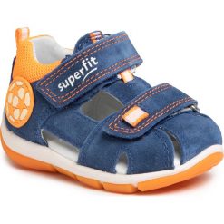 Sandały SUPERFIT - 6-09142-80 M Blau/Orange. Niebieskie sandały chłopięce Superfit, ze skóry, bez zapięcia. Za 219,00 zł.