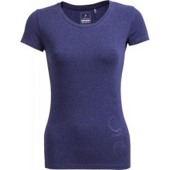 T-shirt damski TSD601 - denim melanż - Outhorn. Pomarańczowe koszulki damskie marki Outhorn, bez wzorów, z bawełny, klasyczne, bez kołnierzyka. W wyprzedaży za 24,99 zł.