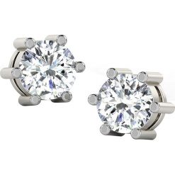 Złote kolczyki-wkrętki z diamentami. Szare kolczyki damskie marki Diamant Vendôme, z diamentem, złote. W wyprzedaży za 687,95 zł.