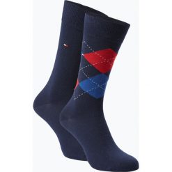 Tommy Hilfiger - Skarpety męskie pakowane po 2 szt., niebieski. Czarne skarpetki męskie marki TOMMY HILFIGER, z bawełny. Za 59,95 zł.