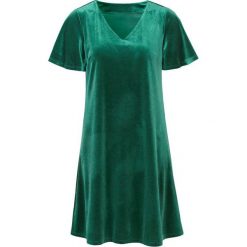 Cellbes Sukienka ciemnozielony female zielony 38/40. Zielone sukienki damskie Cellbes, bez wzorów, z dżerseju, eleganckie, z dekoltem w serek, z krótkim rękawem, krótkie, mini. W wyprzedaży za 105,00 zł.