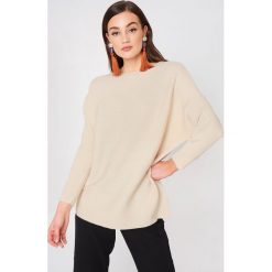 Odzież damska: MANGO Dzianinowy sweter oversize - Beige