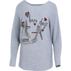 Szary Sweter Perfect Day. Szare swetry klasyczne damskie Born2be, l, z dekoltem w łódkę. Za 79,99 zł.