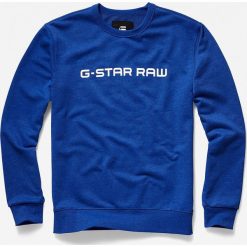 G-Star Raw - Bluza. Niebieskie bluzy męskie marki G-Star RAW, s, z nadrukiem, z elastanu, retro, z okrągłym kołnierzem, bez rękawów, bez kaptura. Za 349,90 zł.
