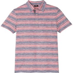 Shirt polo z krótkim rękawem, w paski bonprix jasnoróżowo-szary w paski. Różowe koszulki męskie bonprix, s, w paski, z krótkim rękawem. Za 49,99 zł.