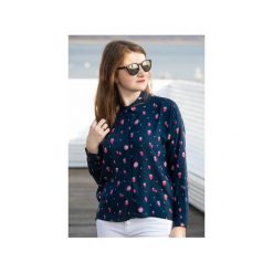 KOSZULA DAMSKA TRUSKAWKI. Niebieskie koszule damskie Republic of patterns, do pracy, s, bez wzorów, biznesowe, bez kołnierzyka, bez rękawów. Za 179,00 zł.