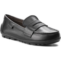 Mokasyny GEOX - J New Fast B. A J746CA 00043 C9999 M Black. Czarne mokasyny dziewczęce Geox, bez zapięcia. W wyprzedaży za 199,00 zł.