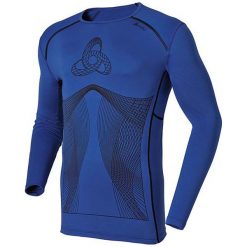 Odlo Koszulka męska l/s crew neck Muscle Force granatowa r. L. Niebieskie t-shirty męskie Odlo, s. Za 347,35 zł.
