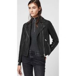 AllSaints - Kurtka skórzana Dalby Biker. Czarne kurtki damskie AllSaints, bez wzorów, ze skóry, krótkie, bez kaptura. Za 1799,00 zł.
