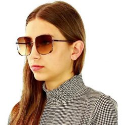 Kwadratowe okulary przeciwsłoneczne mazzini vintage style brąz. Pomarańczowe okulary przeciwsłoneczne damskie LOOKS STYLE EYEWAER, klasyczne. W wyprzedaży za 59,90 zł.